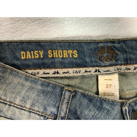 C & V Daisy Denim Jean Shorts Size 27 NWT - Picture 5 of 6